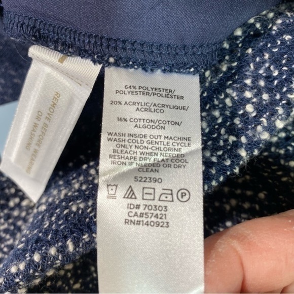 Loft Petites Tweed Pocket Skirt Blue‎ Size XS - Picture 4 of 6